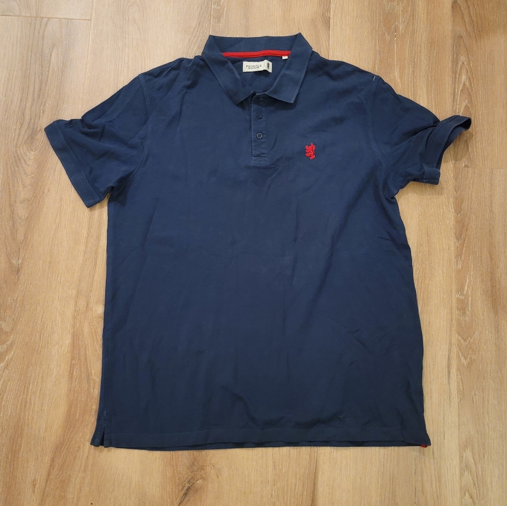 Pringle of Scotland Blue Polo Shirt Classic Style XL